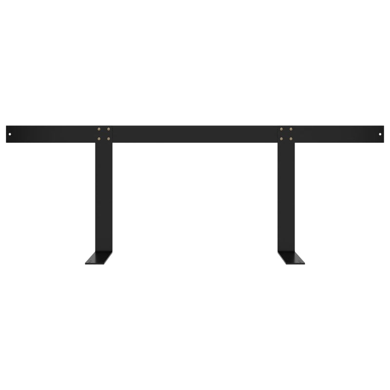 vidaXL fekete vas raklapkanapé-háttámla 110 cm