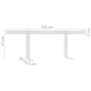 vidaXL fehér vas raklapkanapé-háttámla 110 cm