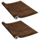 vidaXL 2 db sötét tölgyszínű öntapadó PVC ajtófólia 500 x 90 cm