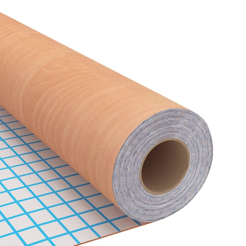 vidaXL 2 db japán tölgyszínű öntapadó PVC ajtófólia 500 x 90 cm