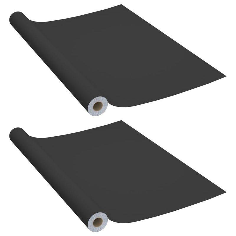 vidaXL 2 db fekete öntapadó PVC ajtófólia 500 x 90 cm