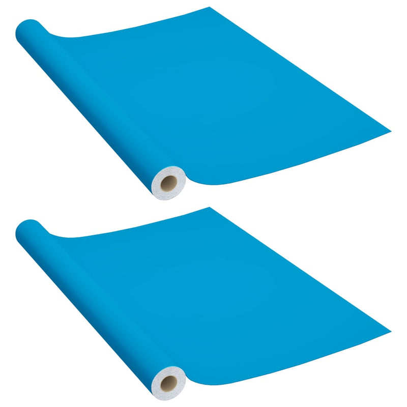 vidaXL 2 db azúrkék öntapadó PVC ajtófólia 500 x 90 cm