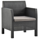 vidaXL antracitszürke rattan kerti szék párnával 63 x 65 x 76 cm PP rattan