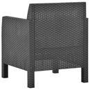 vidaXL antracitszürke rattan kerti szék párnával 63 x 65 x 76 cm PP rattan