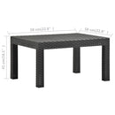 vidaXL antracitszürke PP rattan kerti asztal 58 x 58 x 41 cm