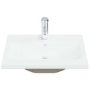 vidaXL fehér kerámia beépíthető mosdókagyló csapteleppel 61x39x18 cm