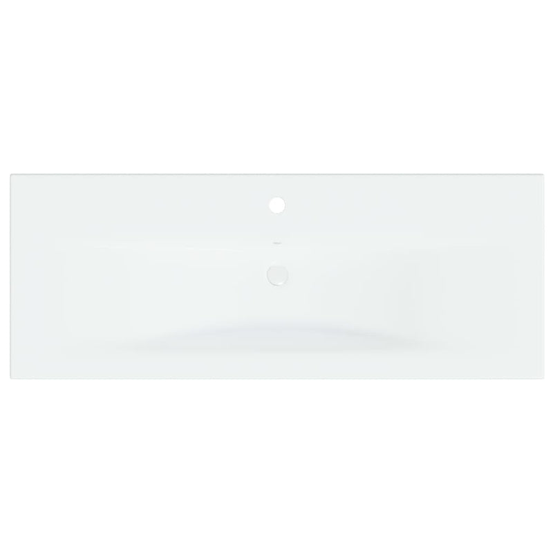 vidaXL fehér kerámia beépíthető mosdókagyló csapteleppel 101x39x18 cm