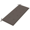 vidaXL 2 személyes tömör eukaliptuszfa kerti pad párnával 120 cm