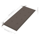 vidaXL 2 személyes tömör eukaliptuszfa kerti pad párnával 120 cm