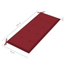 vidaXL 2 személyes tömör eukaliptuszfa kerti pad párnával 120 cm