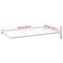vidaXL 2 személyes tömör eukaliptuszfa kerti pad párnával 120 cm