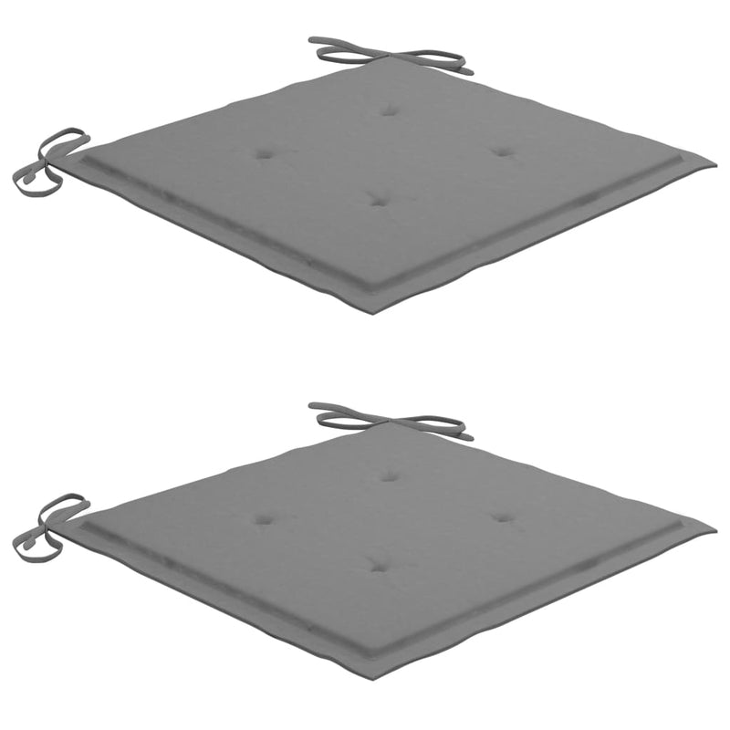 vidaXL 2 db tömör akácfa kerti szék párnával