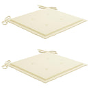 vidaXL 2 db tömör akácfa kerti szék párnával