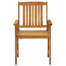 vidaXL 2 db tömör akácfa kerti szék párnával