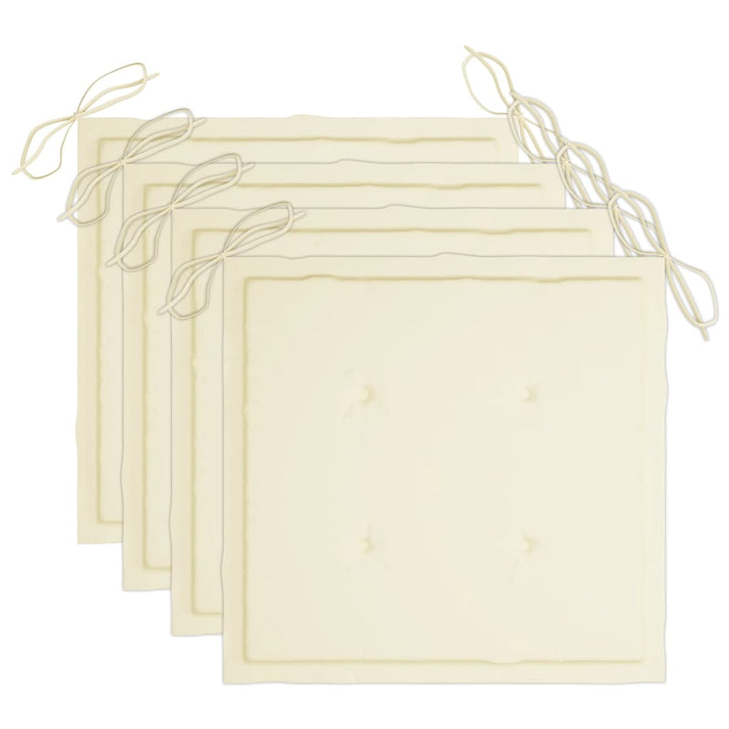 vidaXL 4 db szürke tömör akácfa kerti szék párnával