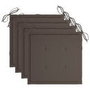 vidaXL 4 db szürke tömör akácfa kerti szék párnával