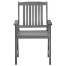 vidaXL 4 db szürke tömör akácfa kerti szék párnával