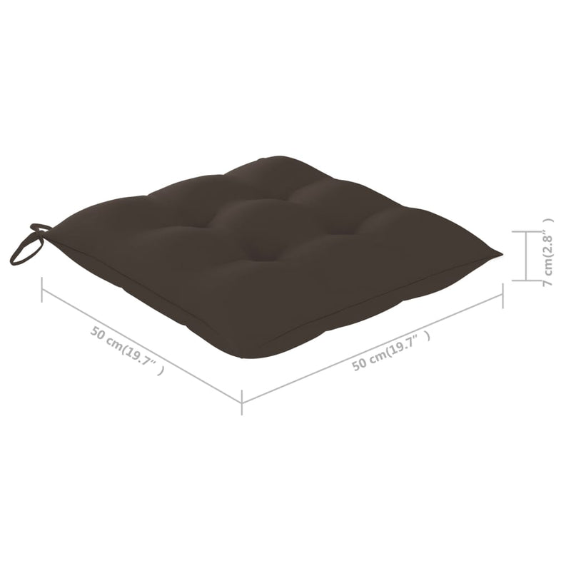 vidaXL 4 db szürke tömör akácfa kerti szék párnával