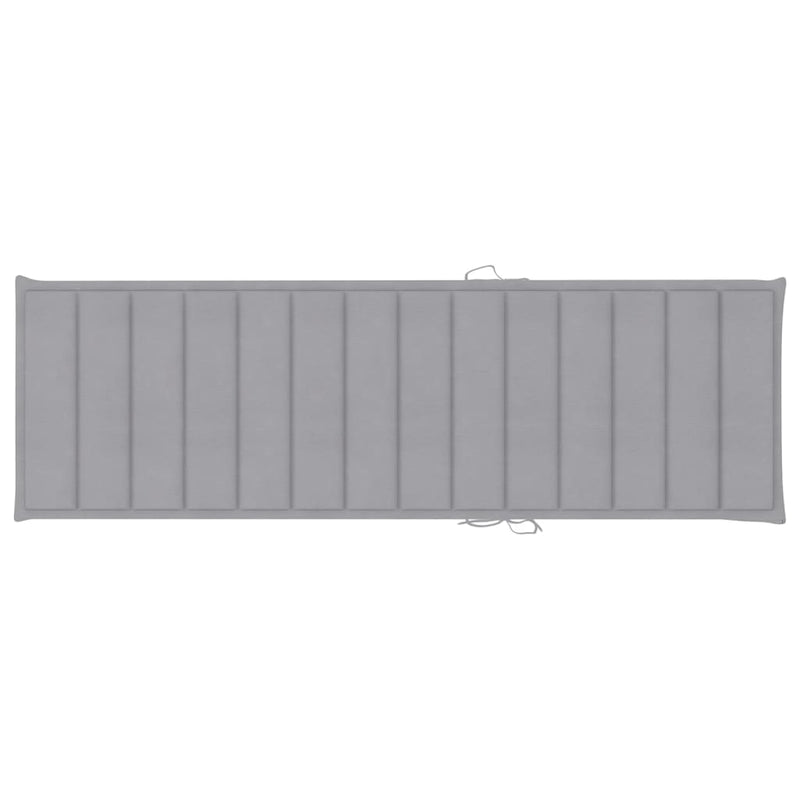 vidaXL tömör akácfa kerti napozóágy párnával