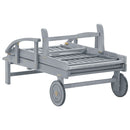 vidaXL tömör akácfa kerti napozóágy párnával