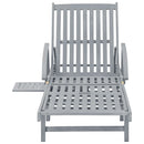 vidaXL tömör akácfa kerti napozóágy párnával