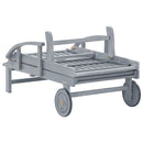 vidaXL tömör akácfa kerti napozóágy párnával