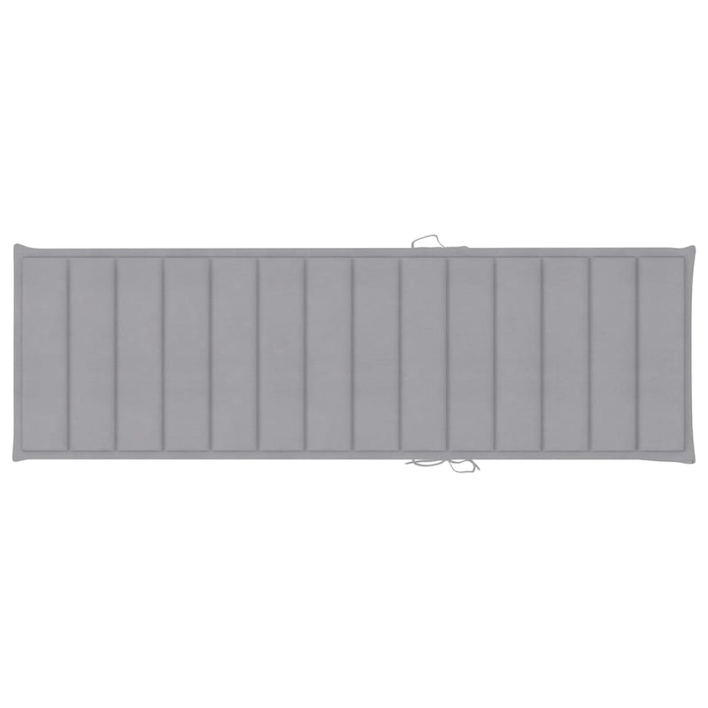 vidaXL tömör akácfa kerti napozóágy párnával