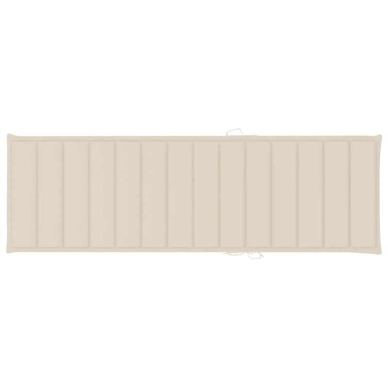 vidaXL tömör akácfa kerti napozóágy párnával