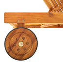 vidaXL tömör akácfa kerti napozóágy párnával