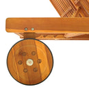 vidaXL 2 személyes tömör akácfa kerti napozóágy párnával