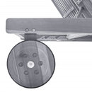 vidaXL 2 személyes szürke tömör akácfa kerti napozóágy párnával