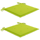 vidaXL 2 db tömör akácfa és acél kerti szék párnával