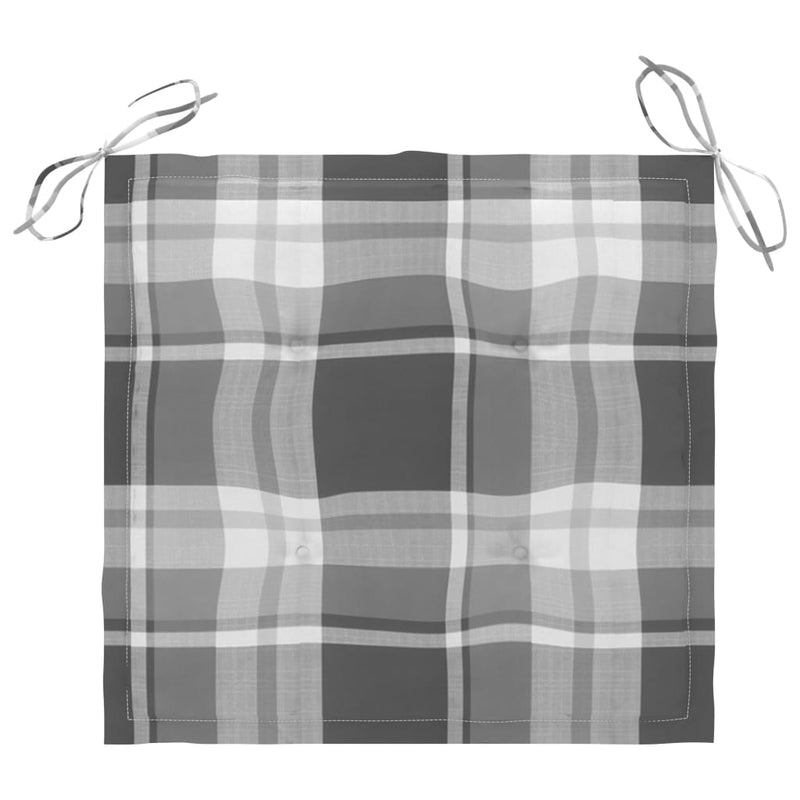 vidaXL 2 db tömör akácfa és acél kerti szék párnával