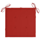 vidaXL 2 db tömör tíkfa és acél kerti szék párnával