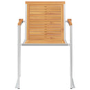 vidaXL 2 db tömör tíkfa és acél kerti szék párnával