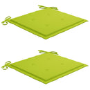 vidaXL 2 db tömör tíkfa és acél kerti szék párnával