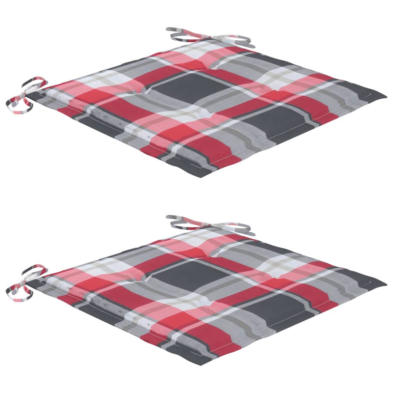 vidaXL 2 db tömör tíkfa és acél kerti szék párnával