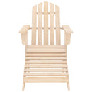 vidaXL tömör fenyőfa kerti Adirondack szék zsámollyal