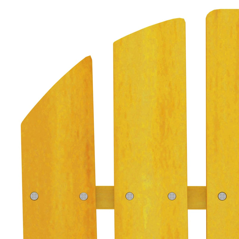 vidaXL sárga tömör fenyőfa kerti Adirondack szék