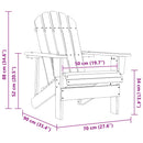 vidaXL sárga tömör fenyőfa kerti Adirondack szék