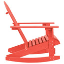 vidaXL piros tömör fenyőfa kerti Adirondack hintaszék