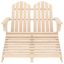 vidaXL kétszemélyes fenyőfa kerti adirondack szék és zsámoly