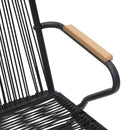 vidaXL 9 részes fekete PVC rattan kerti étkezőgarnitúra