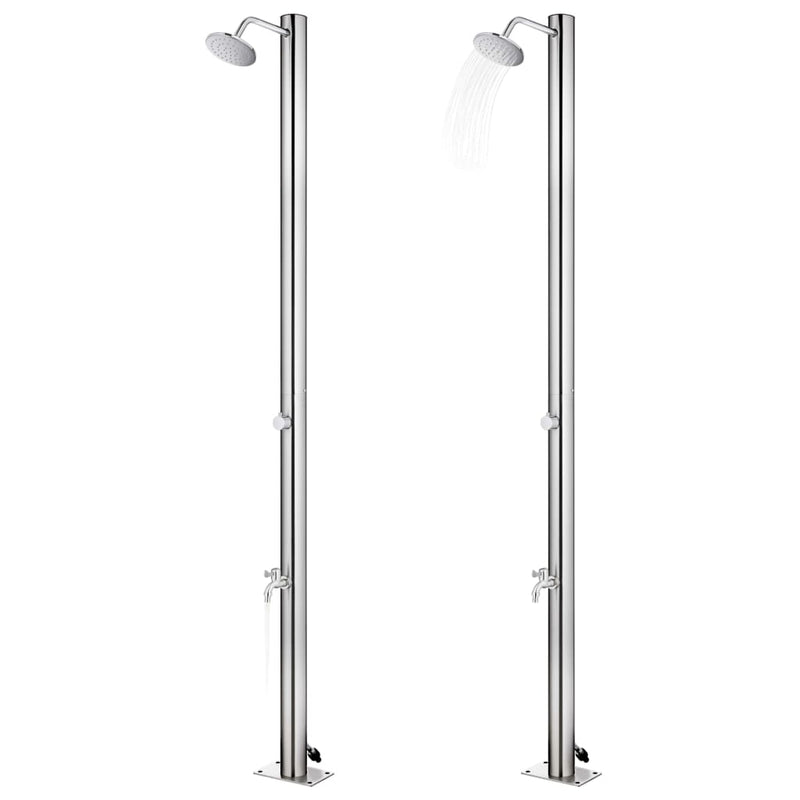 vidaXL rozsdamentes acél kerti zuhany 215 cm