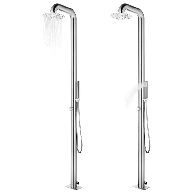 vidaXL rozsdamentes acél kerti zuhany 225 cm