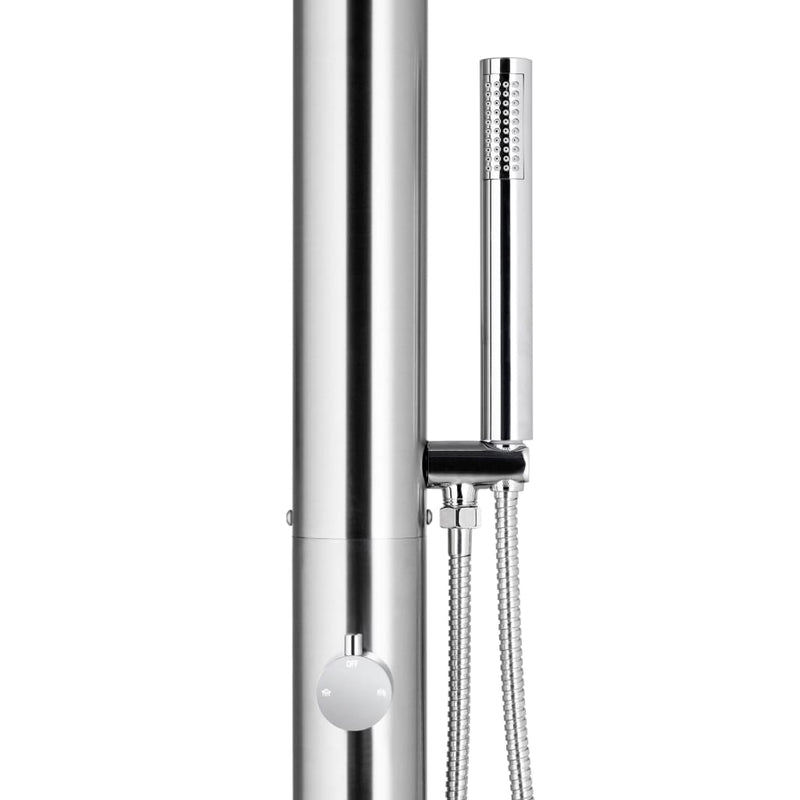 vidaXL rozsdamentes acél kerti zuhany 225 cm