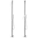 vidaXL rozsdamentes acél kerti zuhany 220 cm