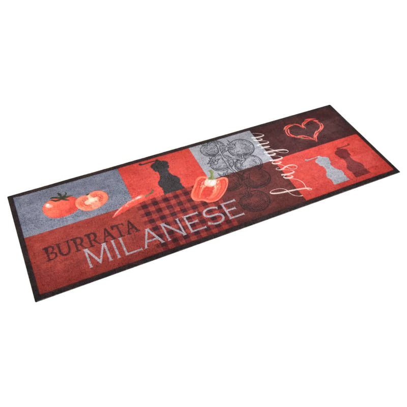 vidaXL paradicsommintás mosható konyhaszőnyeg 60 x 180 cm