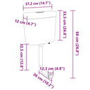vidaXL olívazöld WC-tartály alsó vízbemenettel 3/6 liter