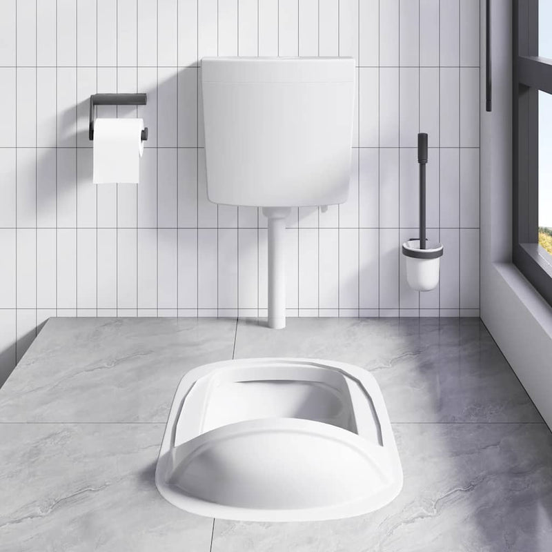 vidaXL szürke WC-tartály alsó vízbemenettel 3/6 liter